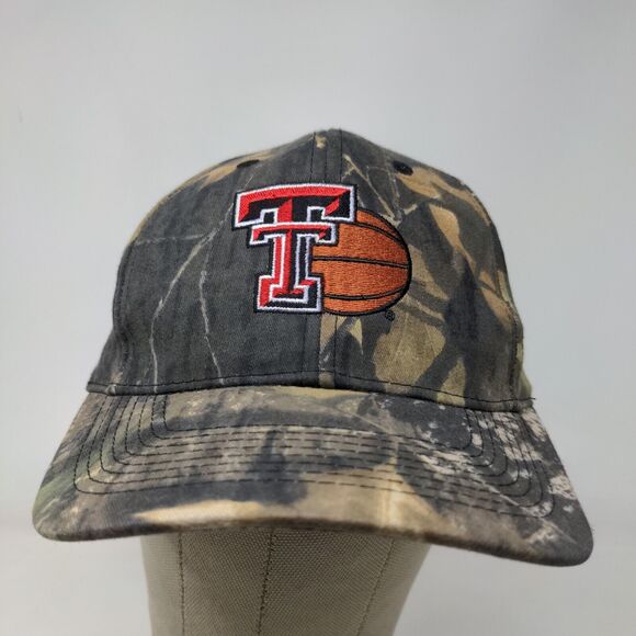 Unbranded Men's Basketball Camo Strapback Hat Green Adjustable Embroidered - Picture 2 of 10